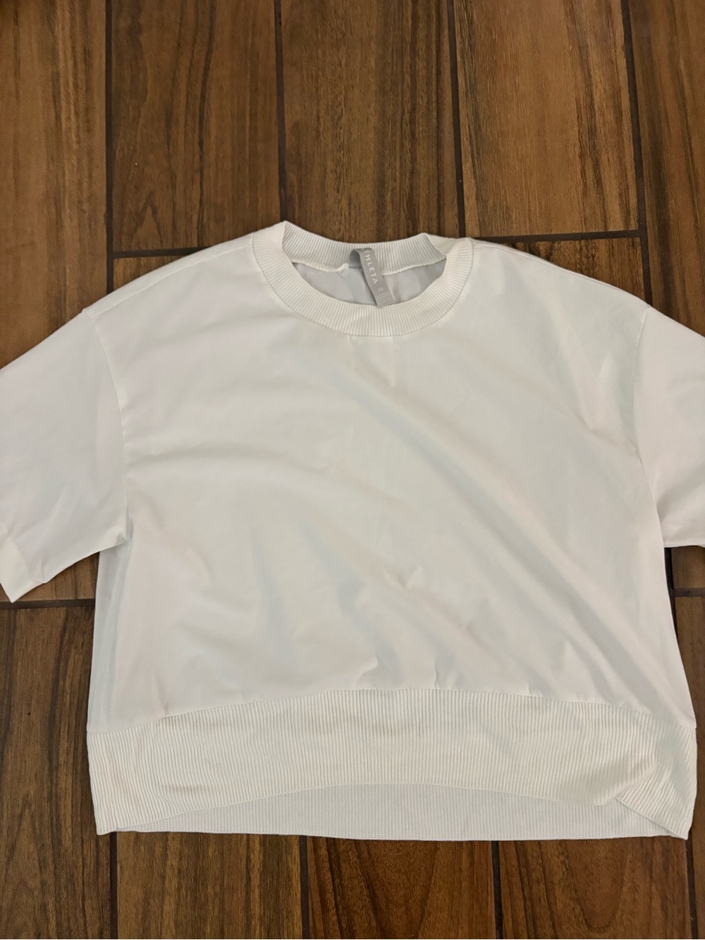 Athleta White Short Sleeve Crewneck Tee